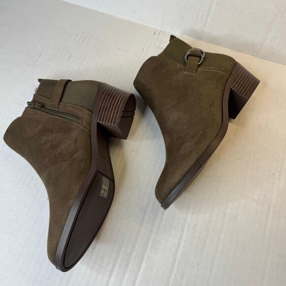 Market & Spruce Kaili Bootie in Olive Green NEW Size 6 - Picture 4 of 9